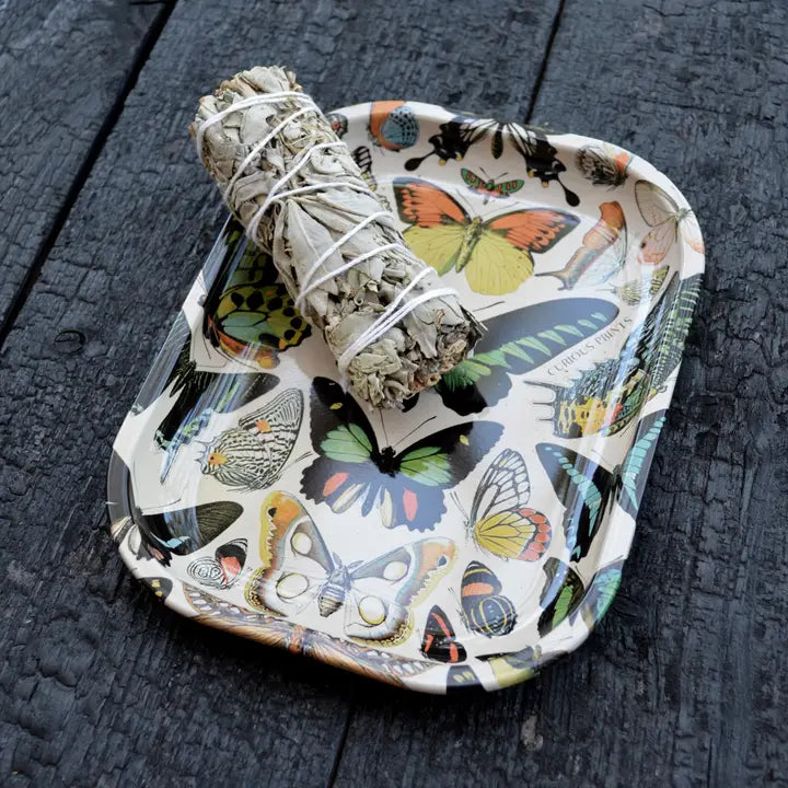 SMALL METAL VINTAGE BUTTERFLY 1 PRINT - RITUAL TRAY