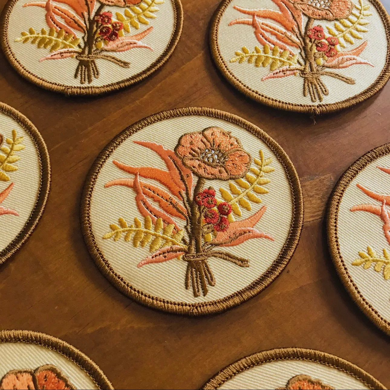 FLORAL EMBROIDERED IRON ON PATCH