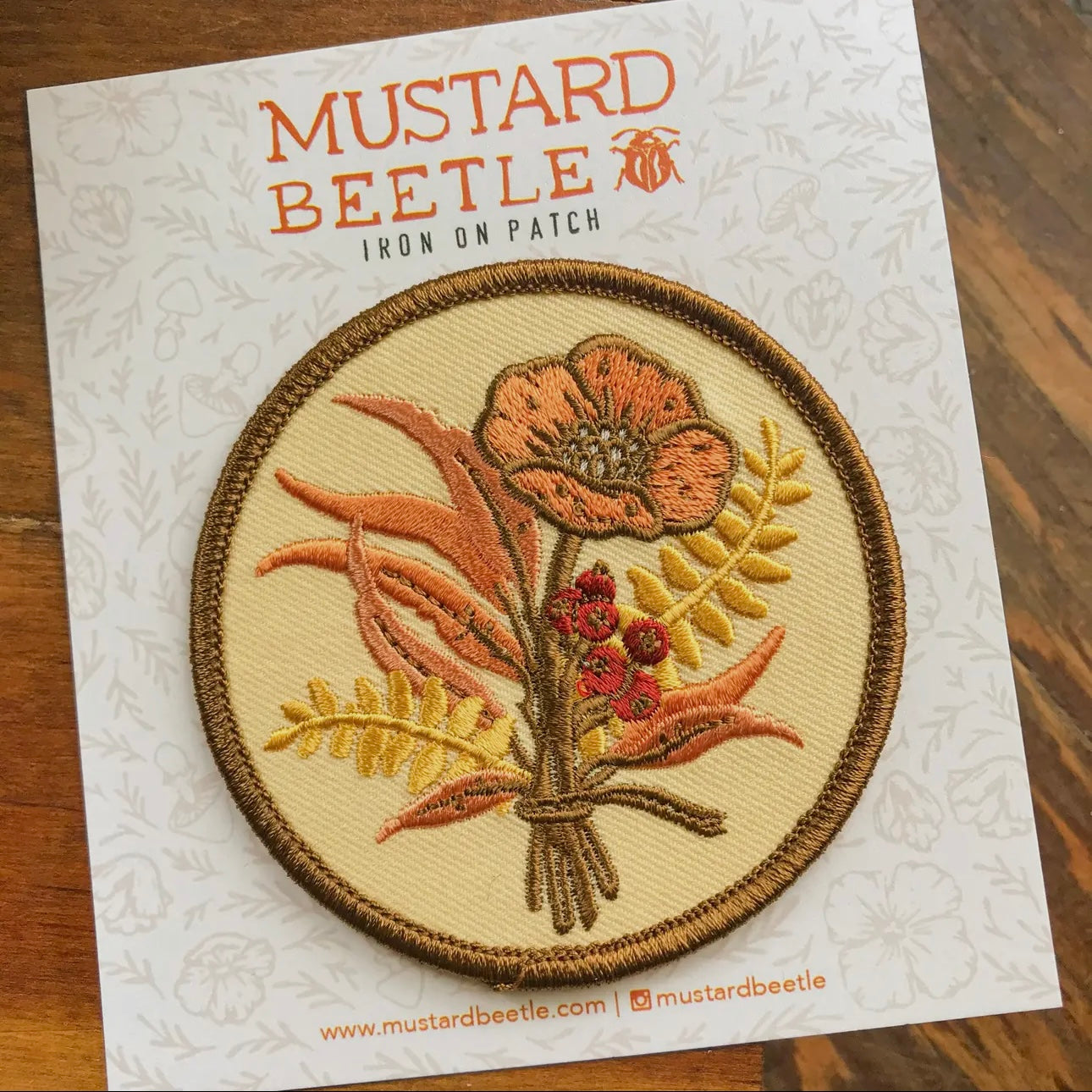 FLORAL EMBROIDERED IRON ON PATCH
