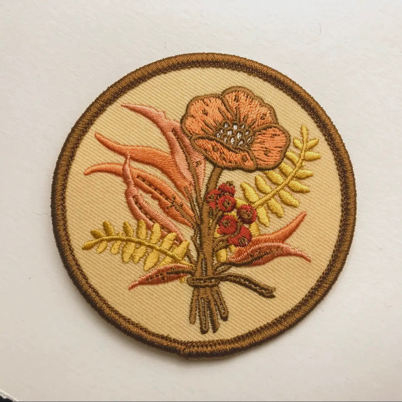 FLORAL EMBROIDERED IRON ON PATCH
