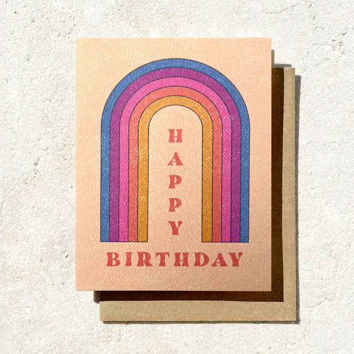 HAPPY BIRTHDAY - RAINBOW BIRTHDAY - GREETING CARD