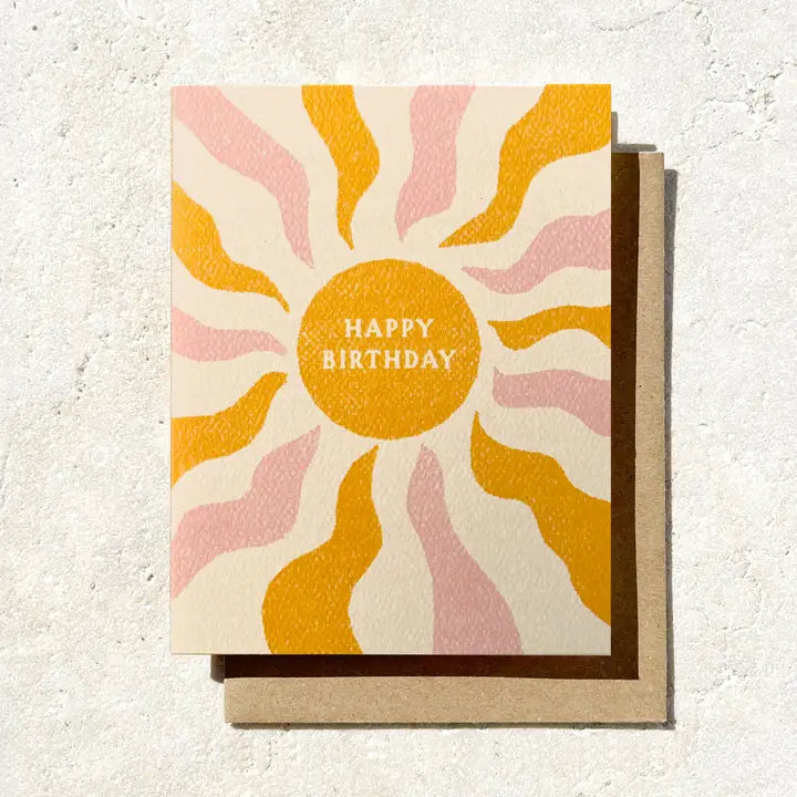 HAPPY BIRTHDAY - BOHO SUN - GREETING CARD