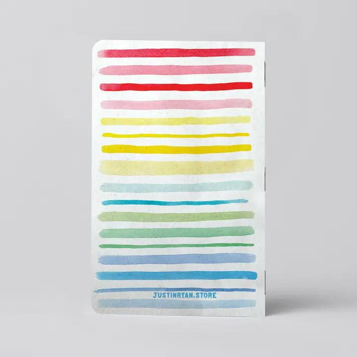 TWO WATERCOLOR RAINBOW NOTEBOOKS - JOURNALS