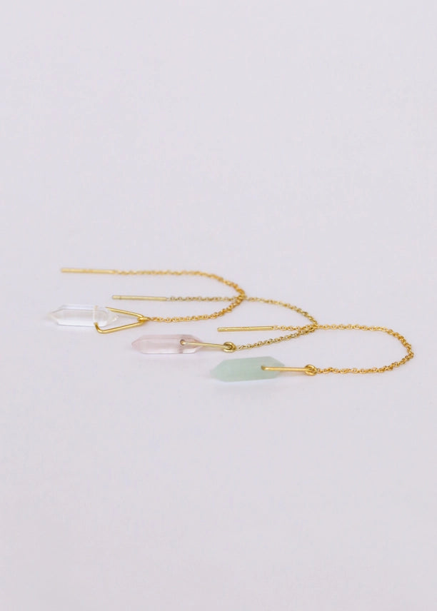 THREADER - AMAZONITE - EARRING