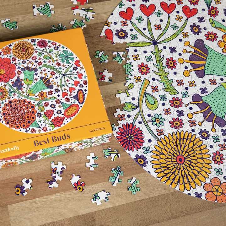BEST BUDS - 500 PIECE ROUND JIGSAW PUZZLE