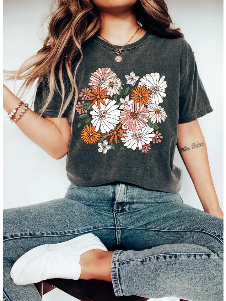 BOHO CHIC WILDFLOWER FLORAL - TEE