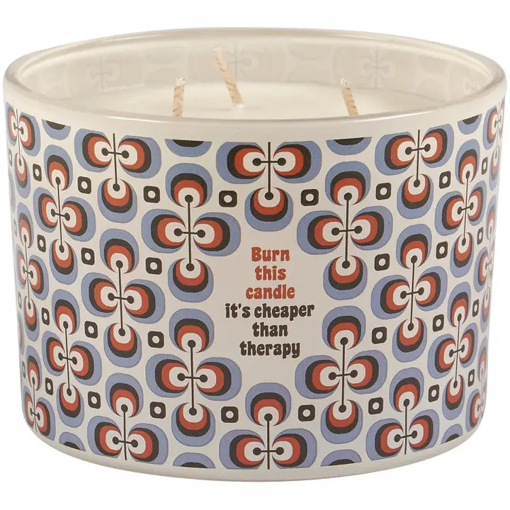 BURN THIS IT'S CHEAPER THAN THERAPY CANDLE - CEDAR SCENT