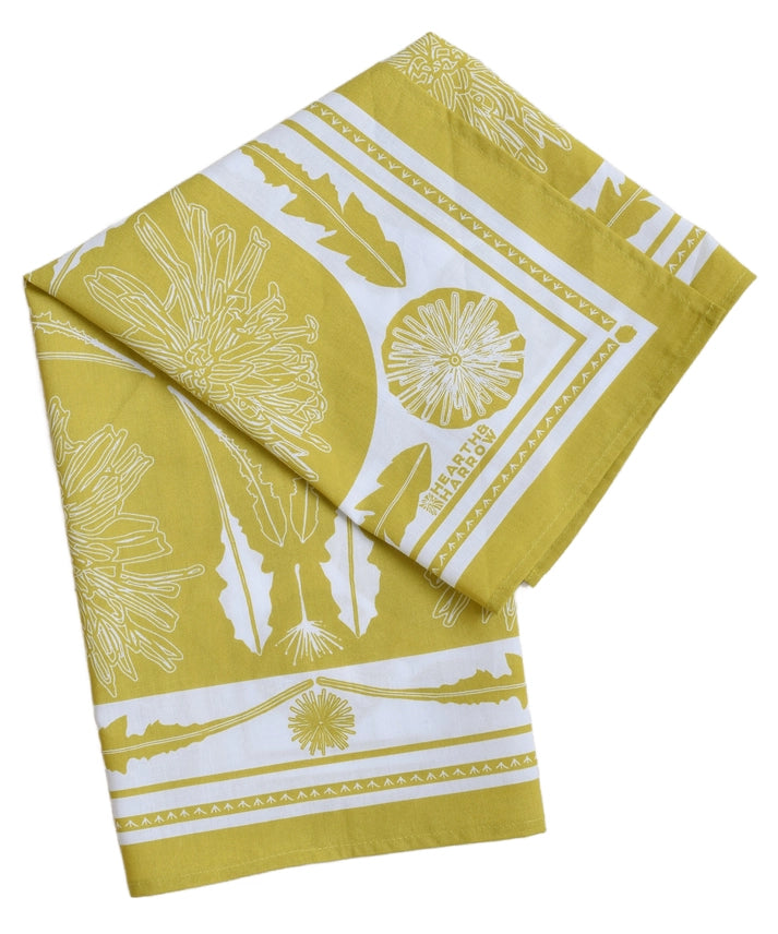 DANDELION BANDANA - 100% COTTON - MUSTARD YELLOW