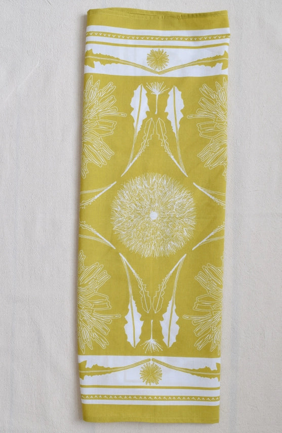 DANDELION BANDANA - 100% COTTON - MUSTARD YELLOW