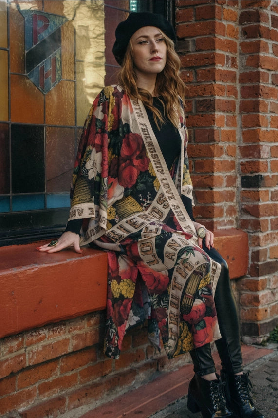 FRIENDSHIP, LOVE & TRUTH OPERA DUSTER - KIMONO