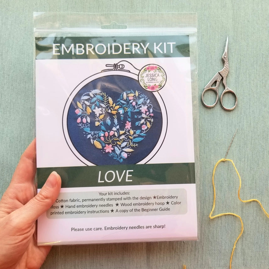 LOVE BEGINNER HAND EMBROIDERY KIT