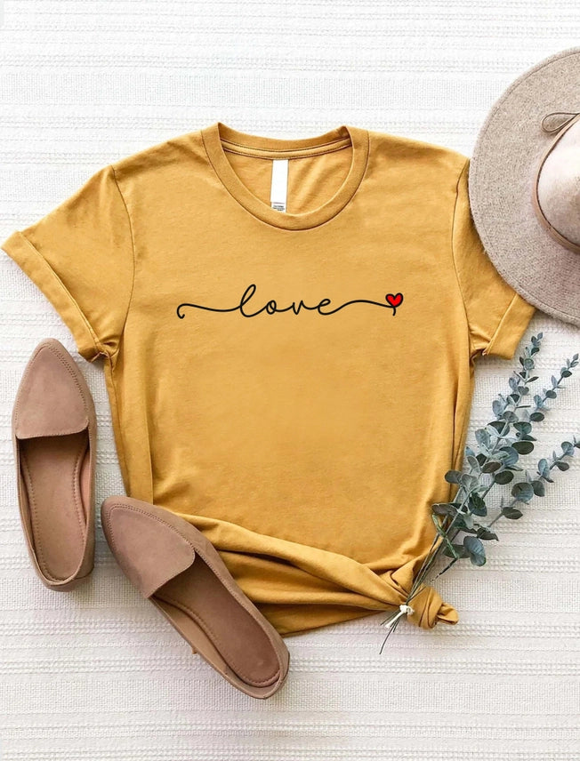 LOVE (MUSTARD) - TEE