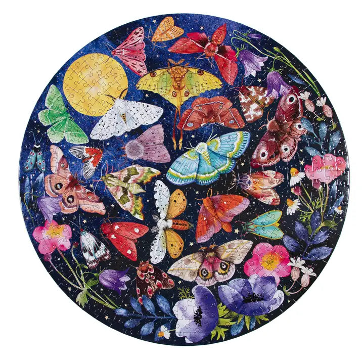 MOTHS - 500 PIECE ROUND ADULT JIGSAW PUZZLE