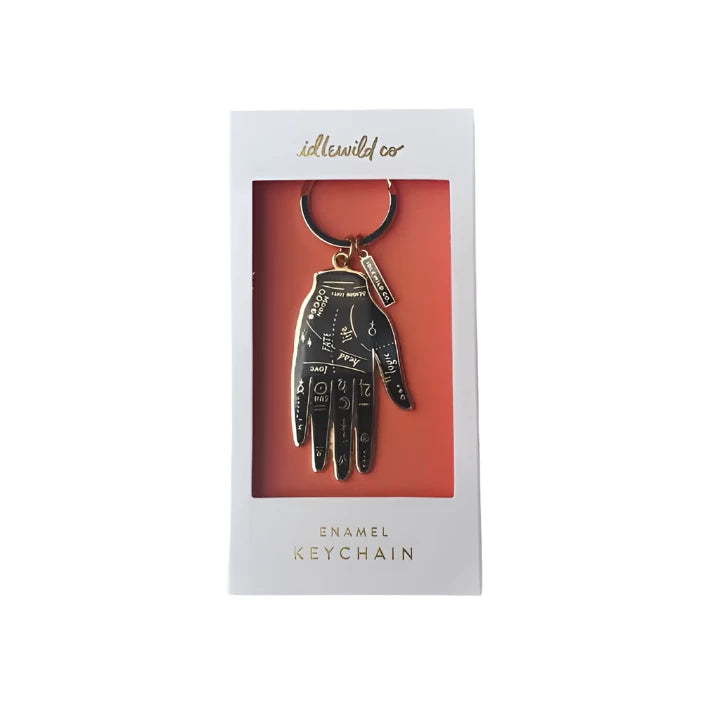 PALMISTRY BRASS AND ENAMEL - KEYCHAIN