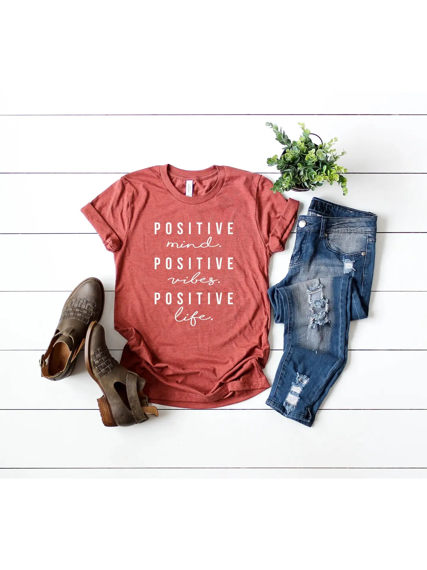 POSITIVE MIND, POSITIVE VIBES, POSITIVE LIFE - TEE