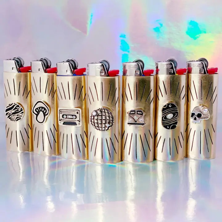 BRASS LIGHTER CASE WITH MUSHROOM