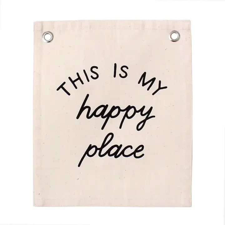 THIS IS MY HAPPY PLACE - CANVAS MINI BANNER