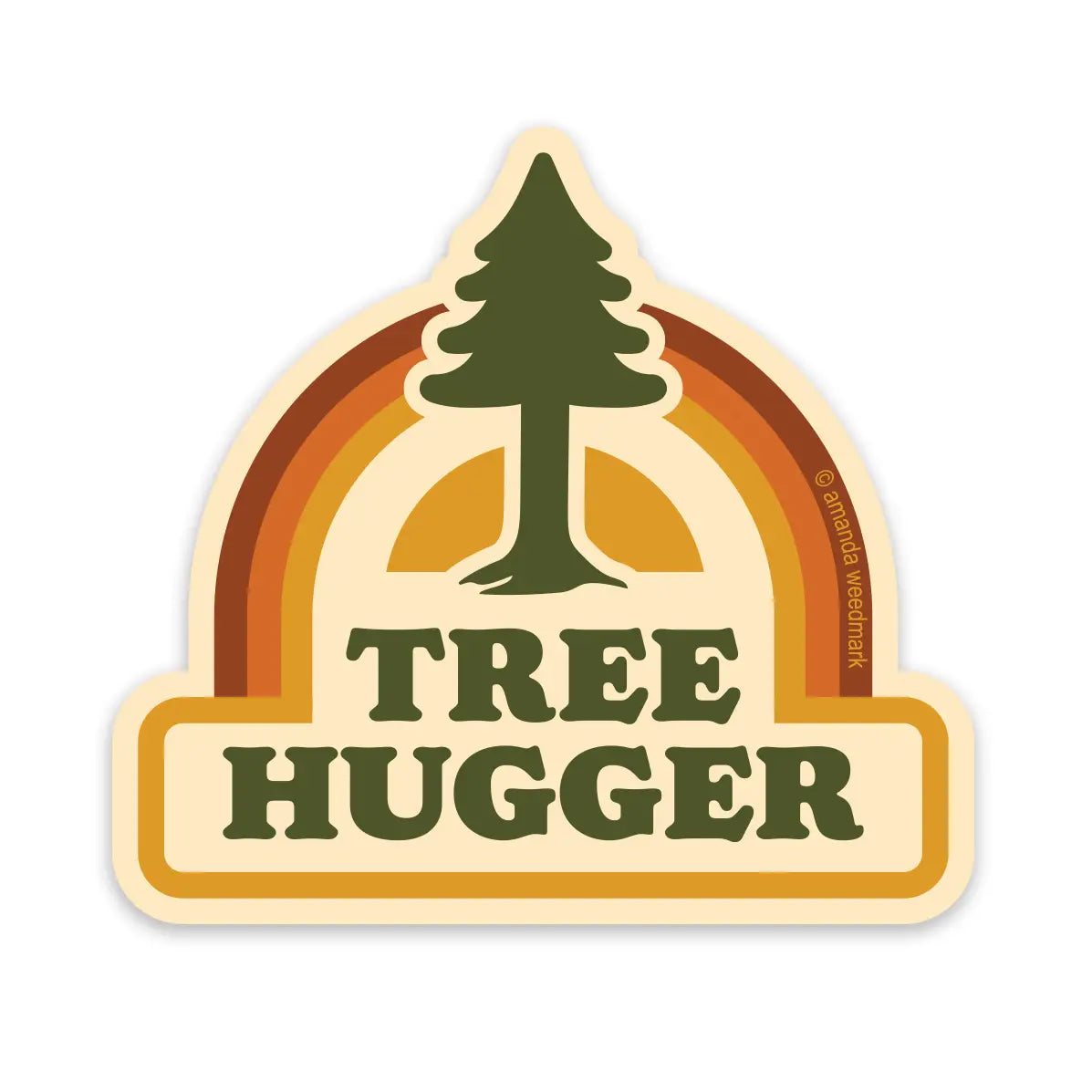 TREE HUGGER - STICKER