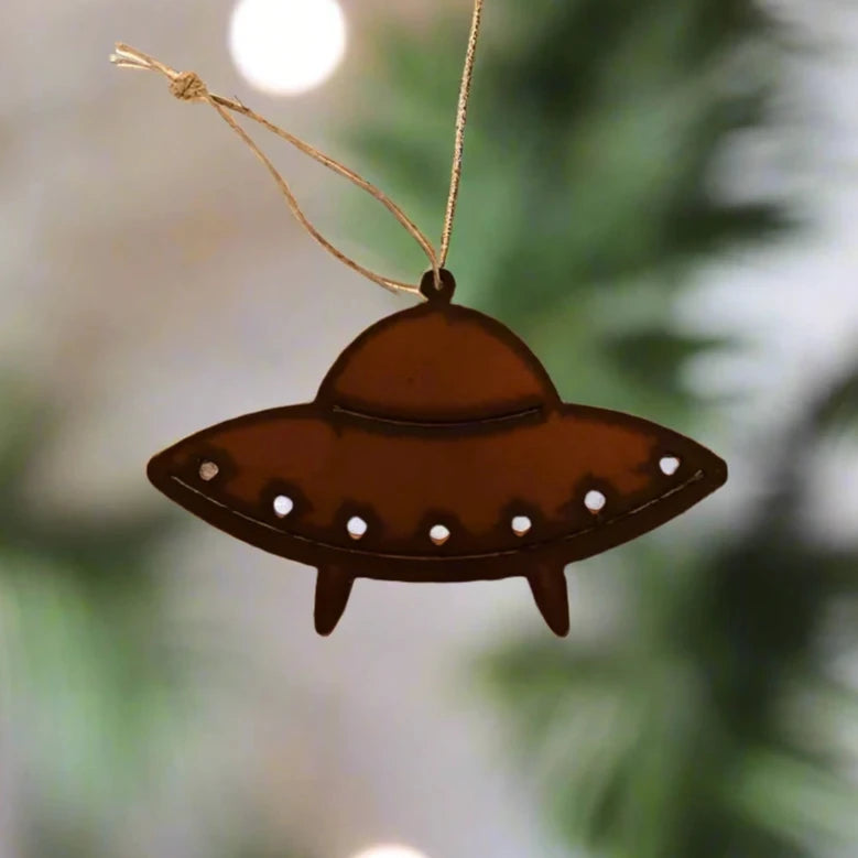 FLYING SAUCER ALIEN NEW MEXICO - ORNAMENT