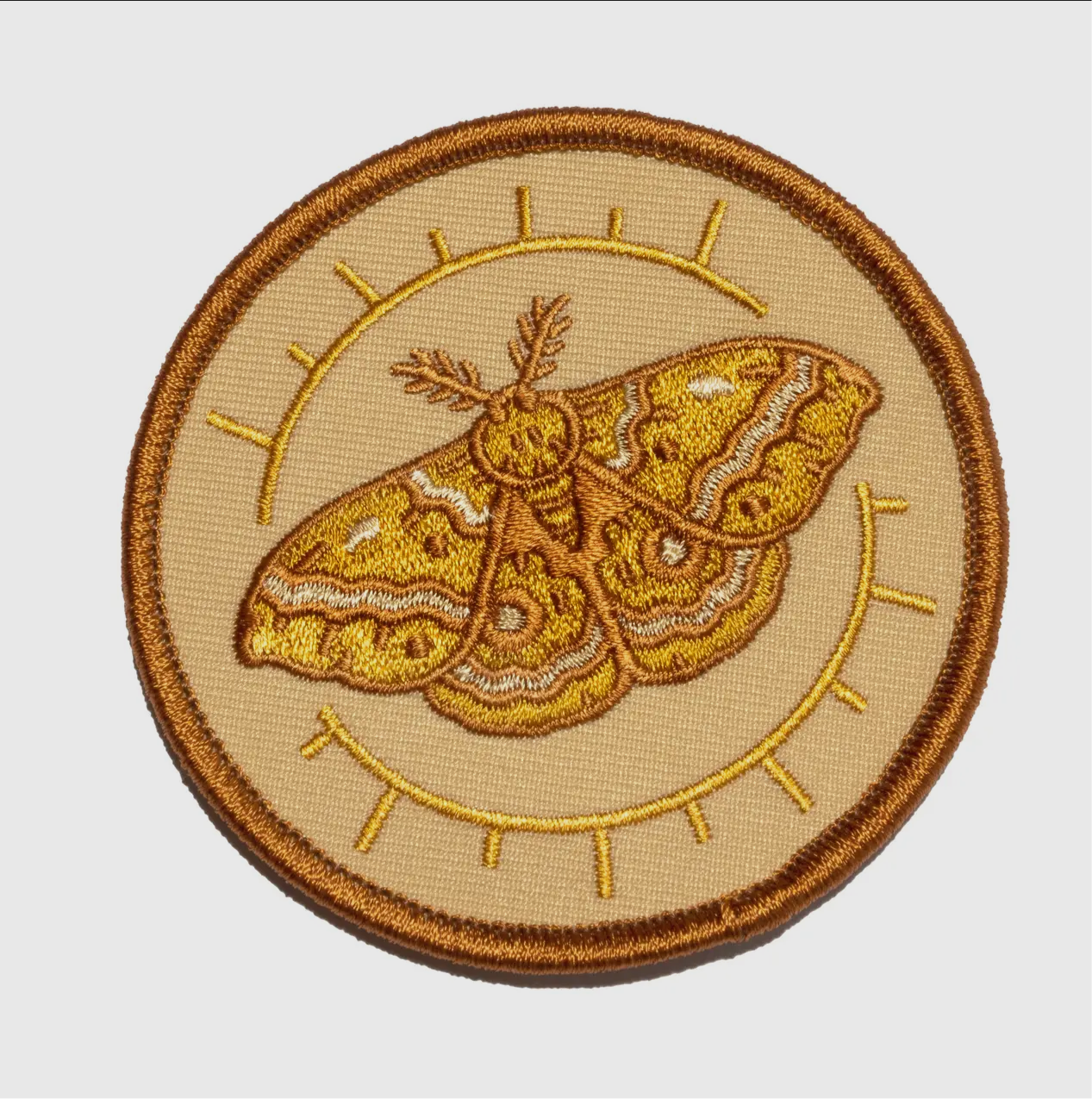 IO MOTH EMBROIDERED IRON ON PATCH