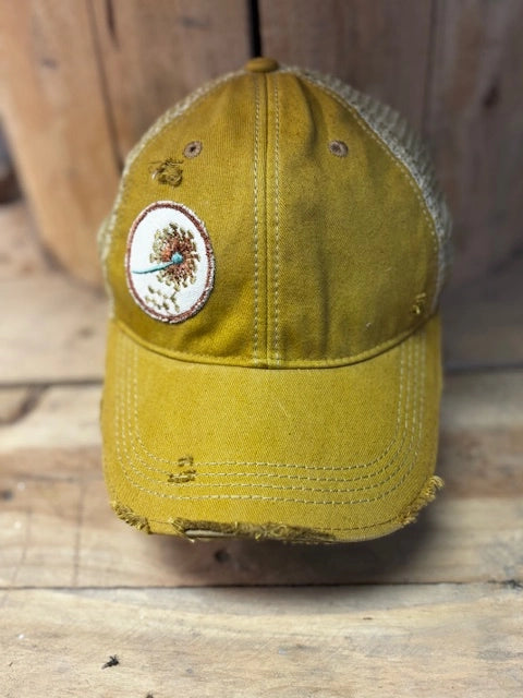 BOHO TRUCKER HAT - DANDELION - GOLDEN