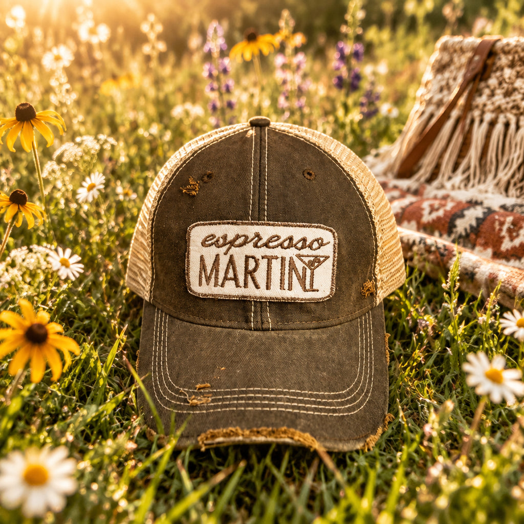 BOHO TRUCKER HAT - ESPRESSO MARTINI - BROWN