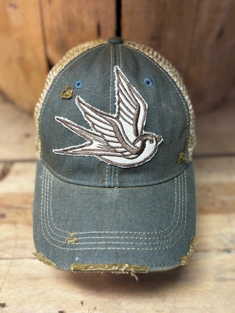 BOHO TRUCKER HAT - SPARROW - BLUE