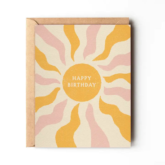 HAPPY BIRTHDAY - BOHO SUN - GREETING CARD