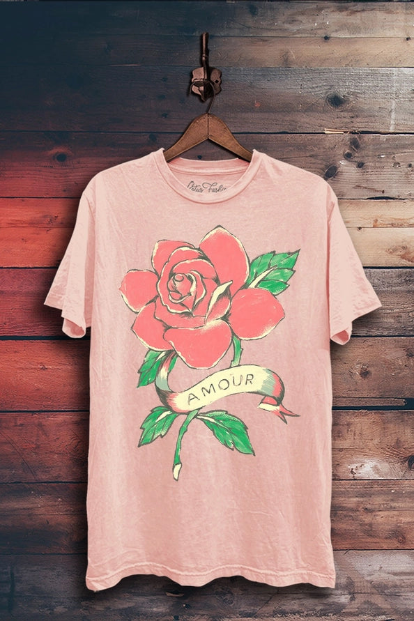 T-SHIRT - AMOUR ROSE - PINK