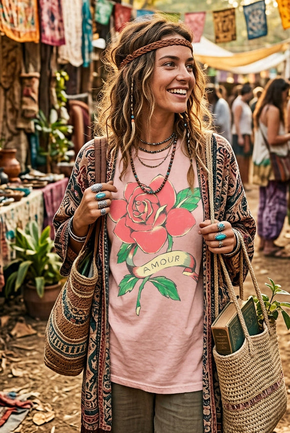 T-SHIRT - AMOUR ROSE - PINK