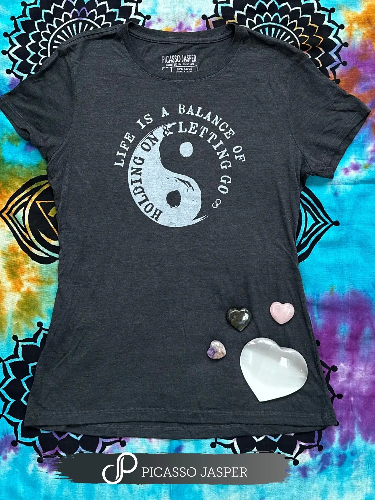 BALANCE, YIN YANG - RETRO HEATHER TEE