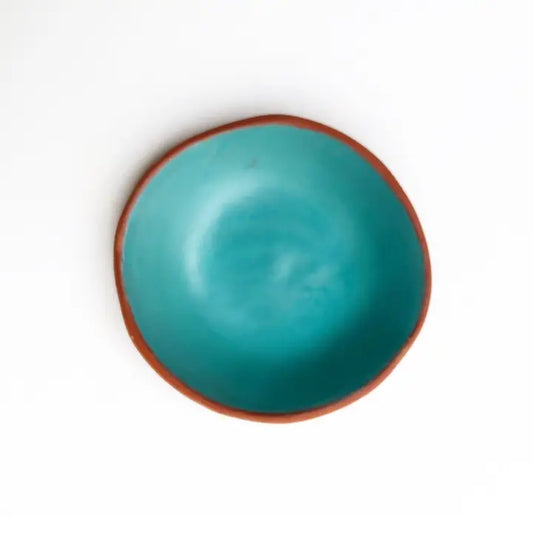 TERRA RED TRINKET DISH - SATIN TEAL