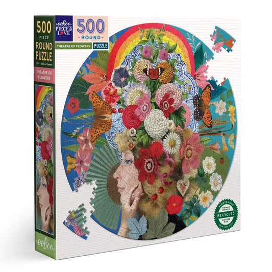 THEATER OF FLOWERS - 500 PIECE ROUND ADULT JIGSAW PUZZLE