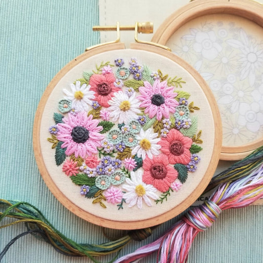 WILDFLOWER SAMPLER BEGINNER HAND EMBROIDERY KIT