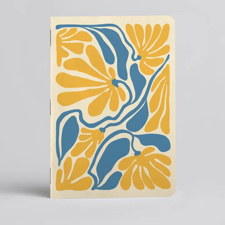 YELLOW FLORAL 48 PAGE NOTEBOOK - JOURNAL