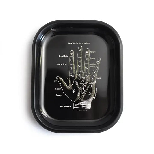 SMALL METAL VINTAGE PALMISTRY PRINT - RITUAL TRAY