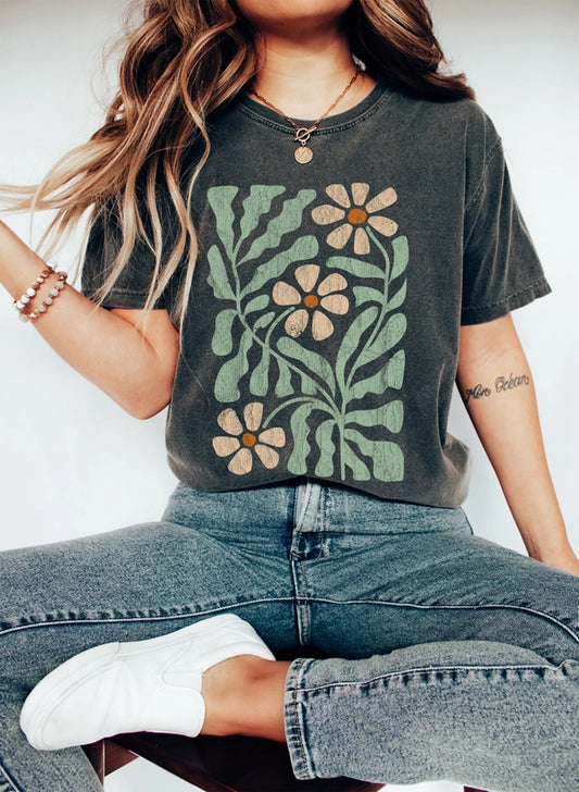 BOHO FLORAL VINTAGE PRINT - TEE