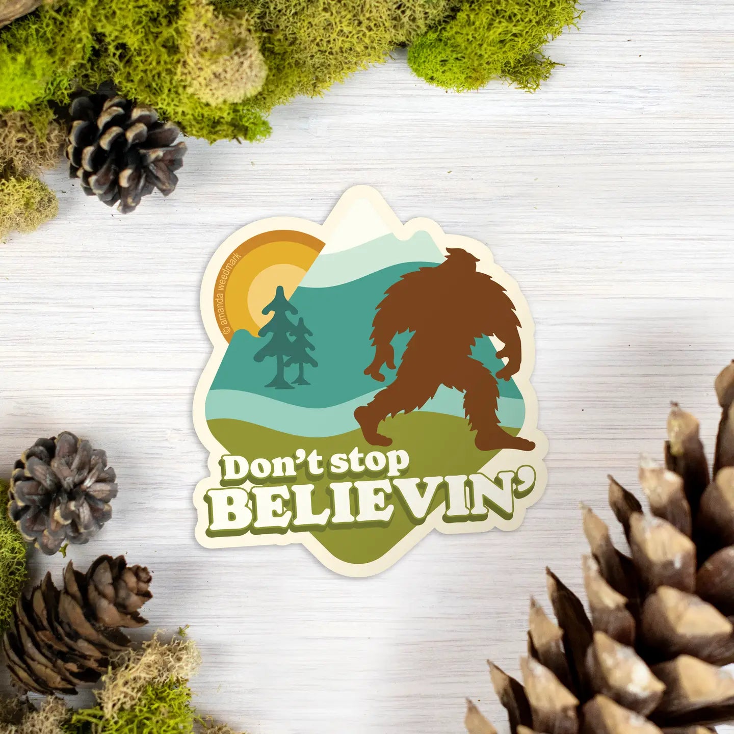 FUNNY BIGFOOT PNW - STICKER