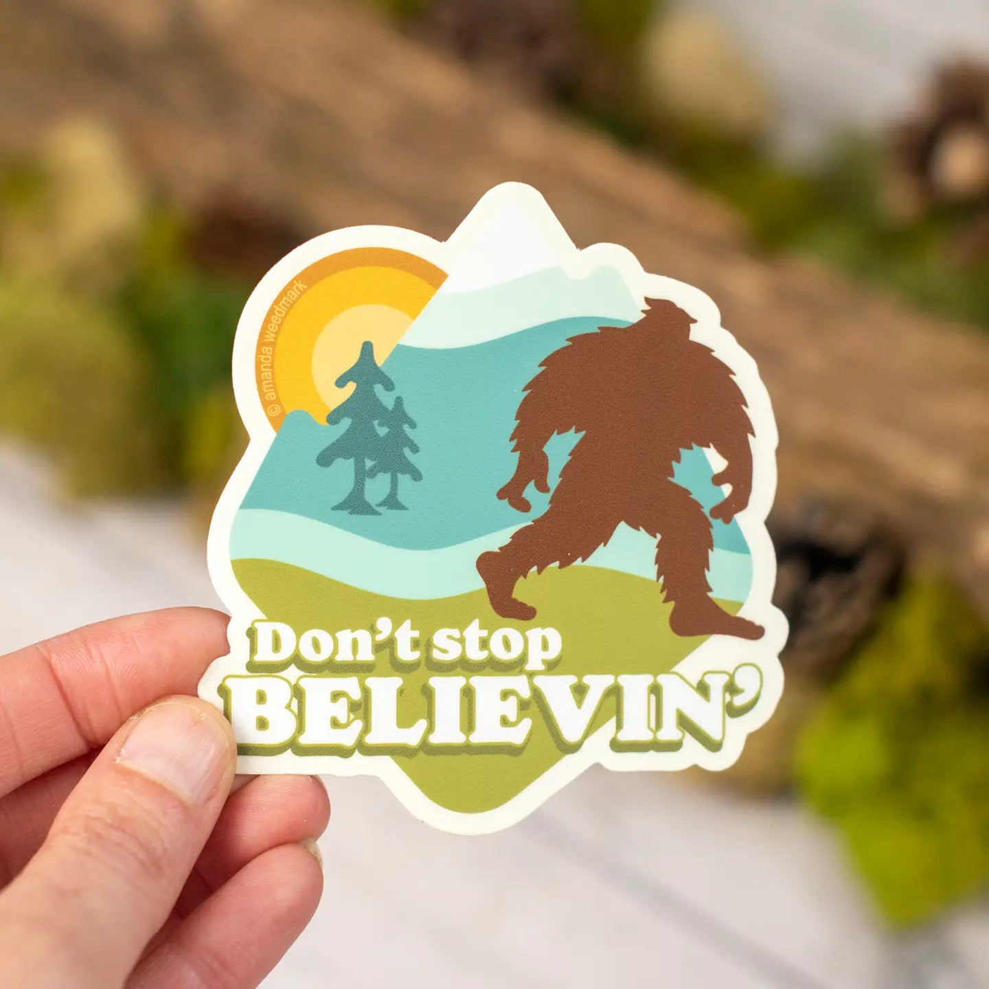 FUNNY BIGFOOT PNW - STICKER