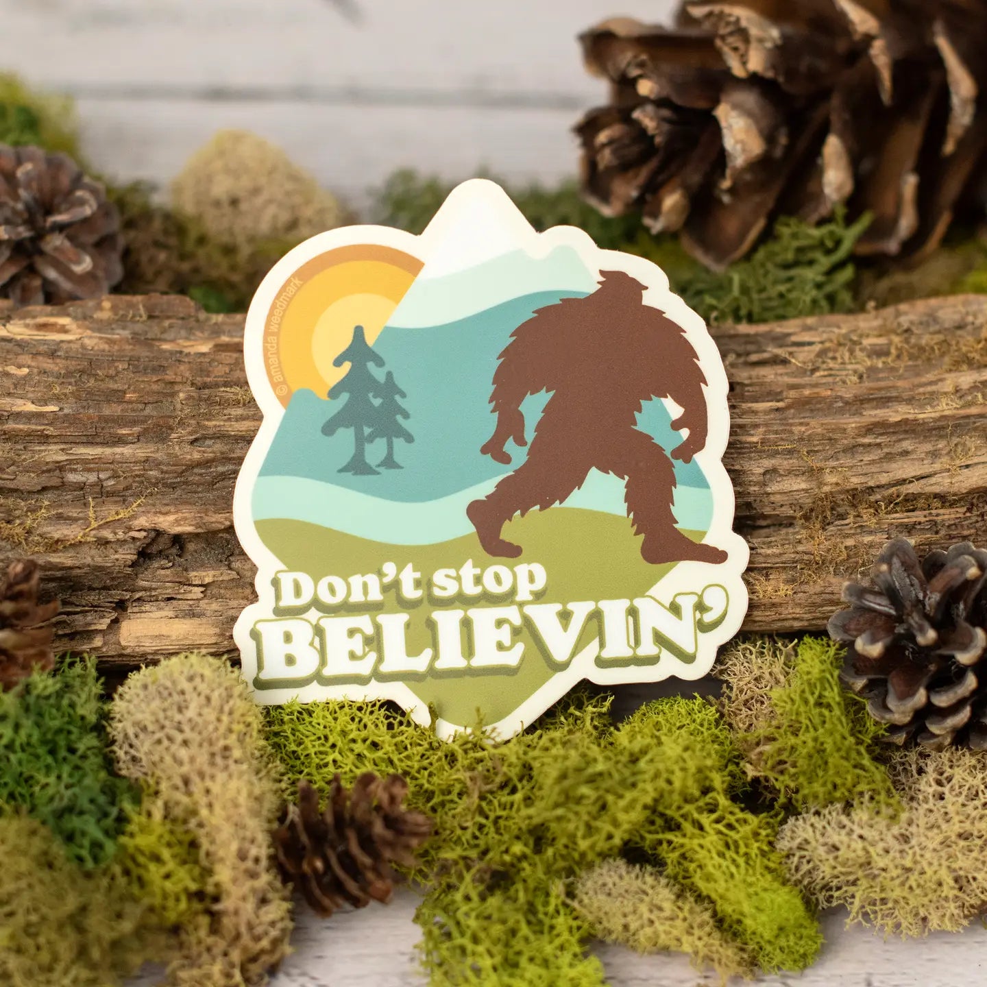 FUNNY BIGFOOT PNW - STICKER