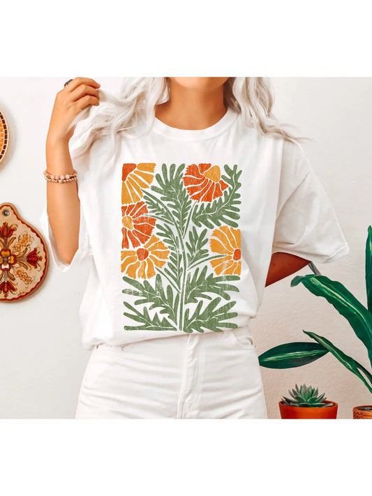 BOHO BOTANICAL WILDFLOWERS - VINTAGE TEE