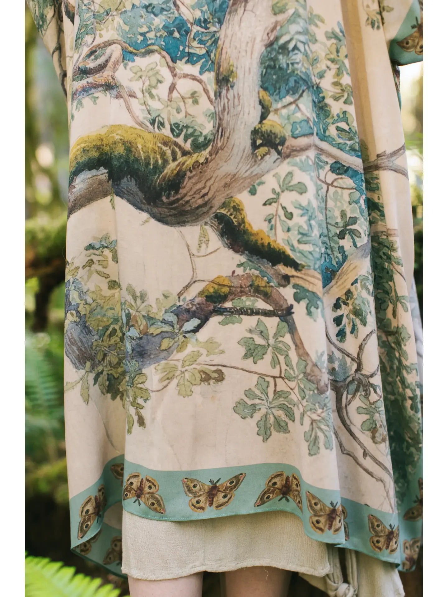 EARTH AND SKY BAMBOO WITH TREE PRINT - KIMONO