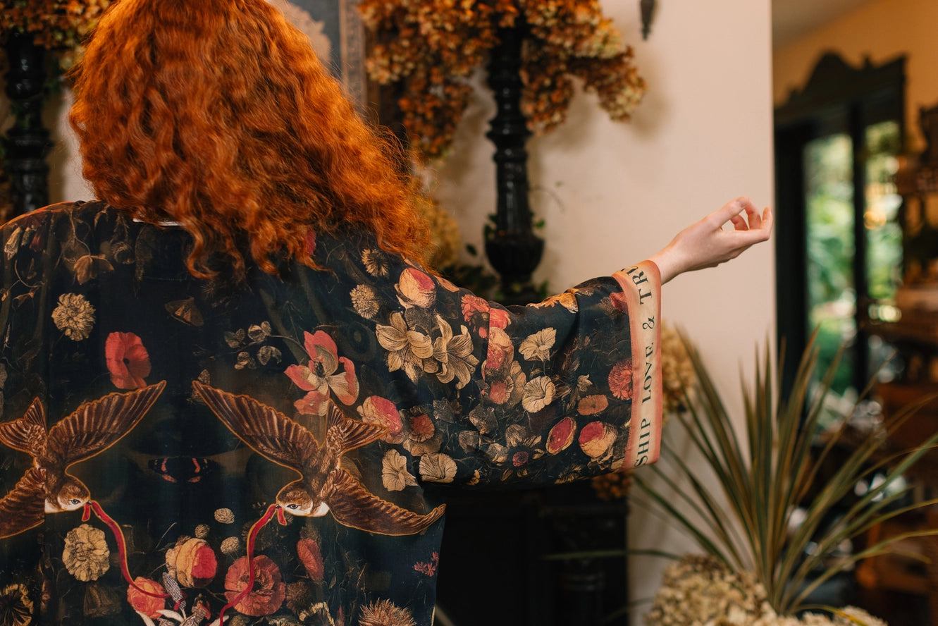 HEART OF GOLD OPERA DUSTER FULL LENGTH - KIMONO