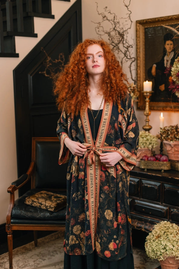 HEART OF GOLD OPERA DUSTER FULL LENGTH - KIMONO