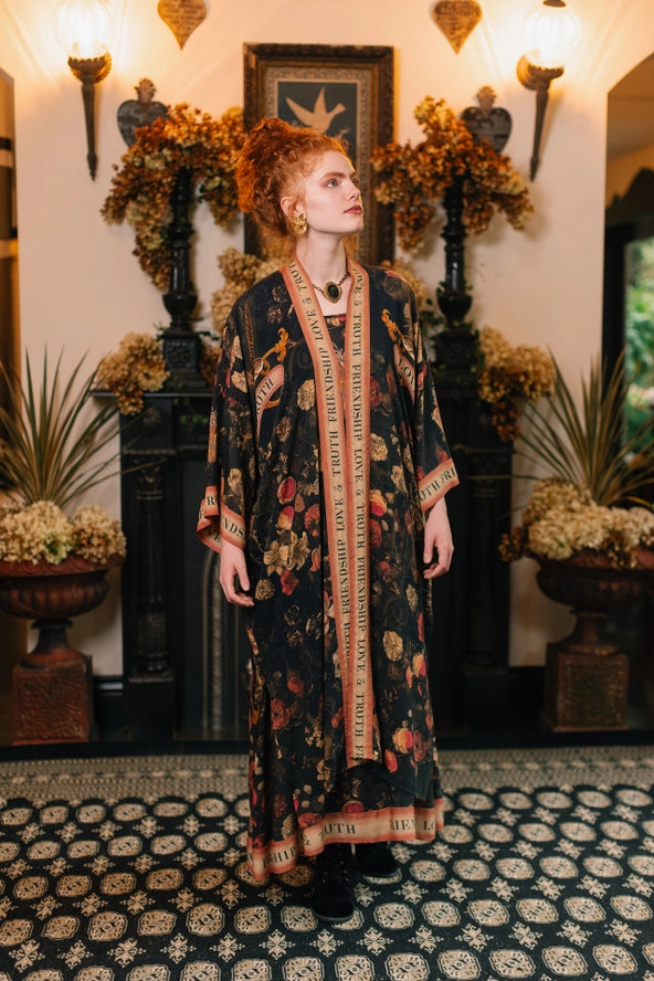 HEART OF GOLD OPERA DUSTER FULL LENGTH - KIMONO