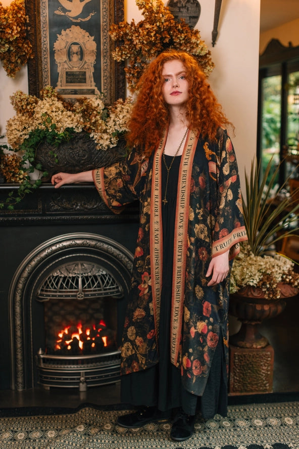 HEART OF GOLD OPERA DUSTER FULL LENGTH - KIMONO