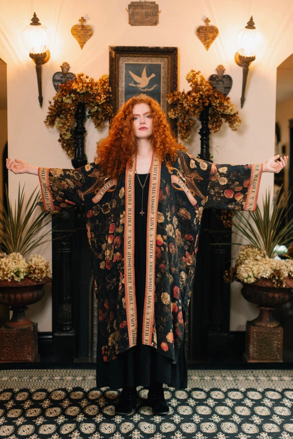 HEART OF GOLD OPERA DUSTER FULL LENGTH - KIMONO