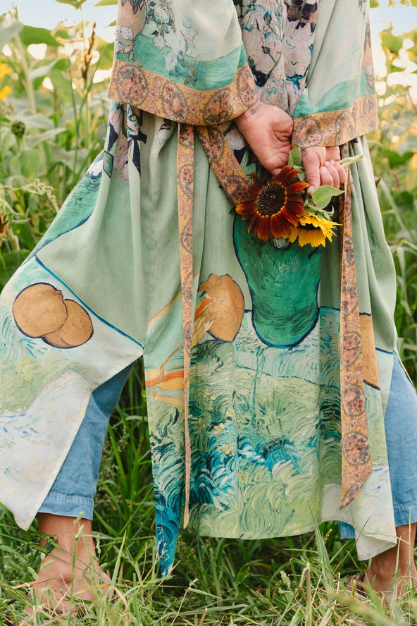 I PAINT MY DREAM VAN GOGH OPERA DUSTER FULL LENGTH - KIMONO