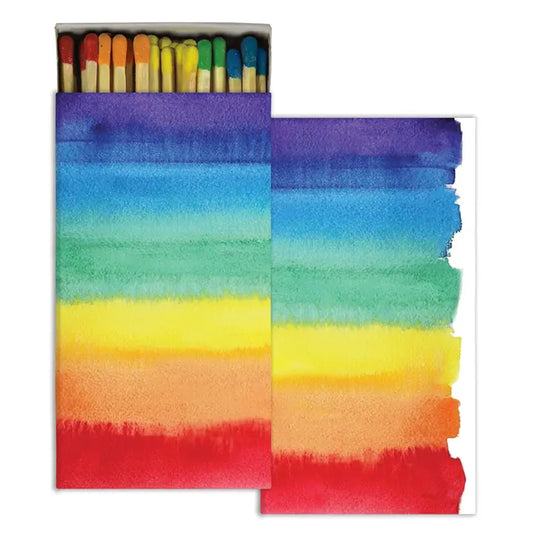 WOODEN MATCHES - WATERCOLOR RAINBOW