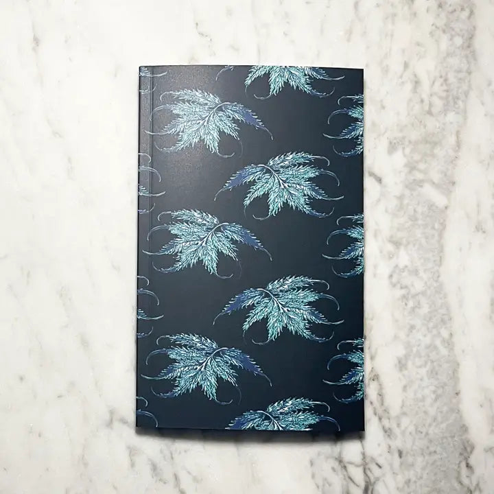 LEAF LEDGER POCKET SIZED NOTEBOOK - MIDNIGHT AND TEAL